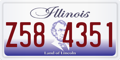 IL license plate Z584351