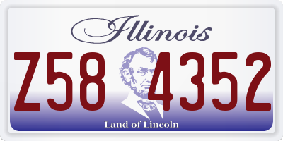 IL license plate Z584352