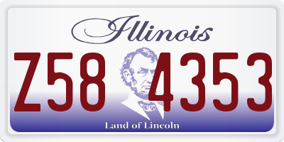 IL license plate Z584353