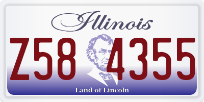 IL license plate Z584355