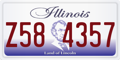 IL license plate Z584357