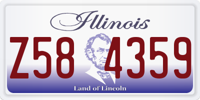 IL license plate Z584359
