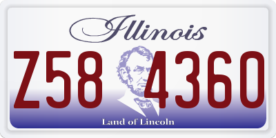 IL license plate Z584360
