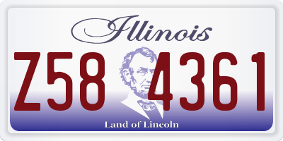 IL license plate Z584361