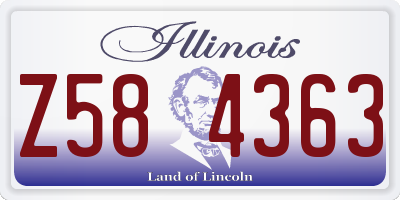 IL license plate Z584363