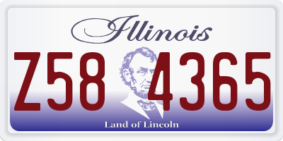 IL license plate Z584365