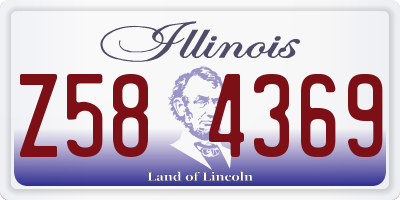IL license plate Z584369