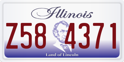 IL license plate Z584371