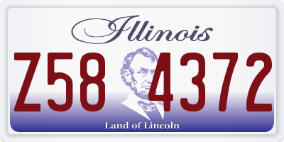 IL license plate Z584372