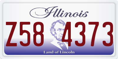 IL license plate Z584373