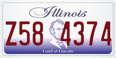 IL license plate Z584374