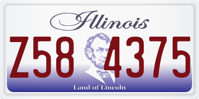 IL license plate Z584375