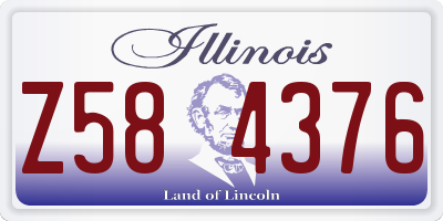 IL license plate Z584376
