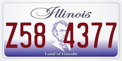 IL license plate Z584377