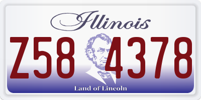 IL license plate Z584378