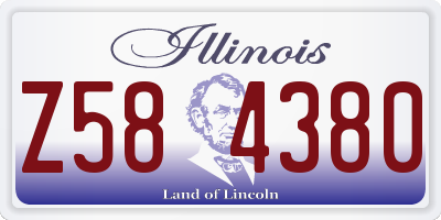 IL license plate Z584380