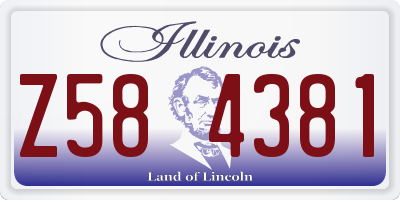 IL license plate Z584381