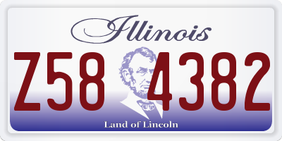 IL license plate Z584382