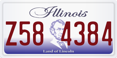 IL license plate Z584384