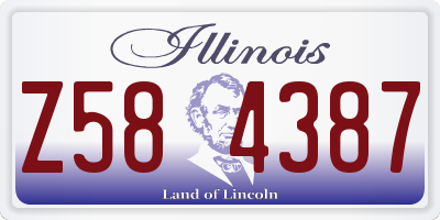 IL license plate Z584387