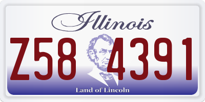IL license plate Z584391