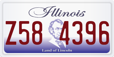 IL license plate Z584396