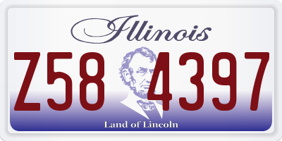 IL license plate Z584397