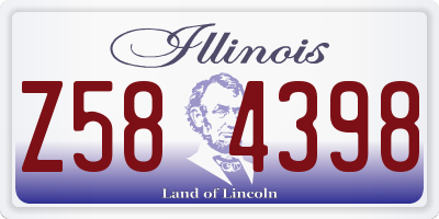 IL license plate Z584398