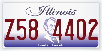 IL license plate Z584402