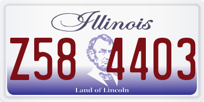 IL license plate Z584403