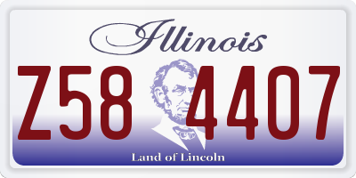 IL license plate Z584407