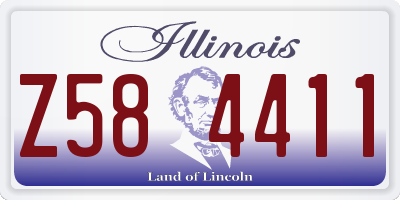 IL license plate Z584411
