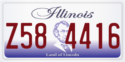 IL license plate Z584416