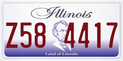 IL license plate Z584417