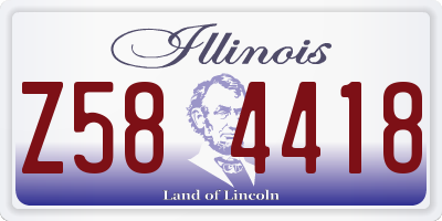 IL license plate Z584418