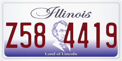IL license plate Z584419