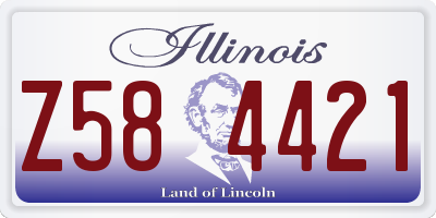 IL license plate Z584421