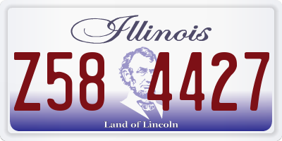 IL license plate Z584427