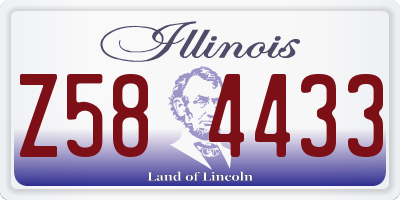 IL license plate Z584433