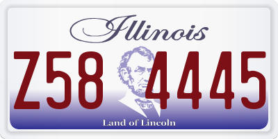 IL license plate Z584445