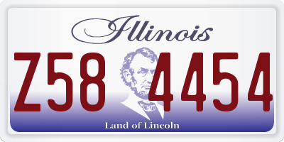 IL license plate Z584454