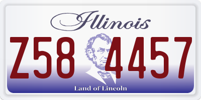 IL license plate Z584457