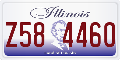 IL license plate Z584460