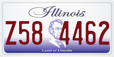 IL license plate Z584462