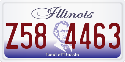 IL license plate Z584463