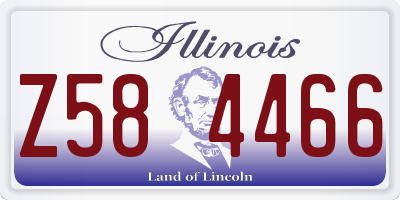 IL license plate Z584466