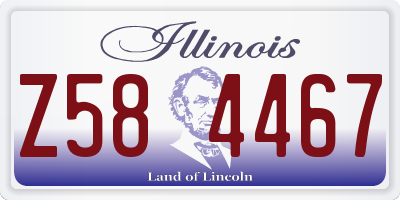 IL license plate Z584467