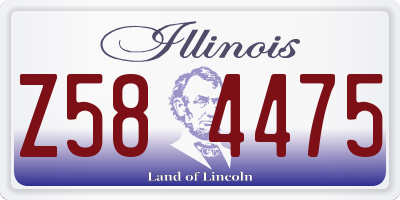 IL license plate Z584475