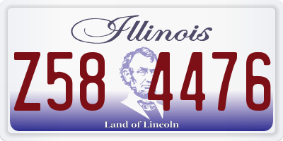 IL license plate Z584476