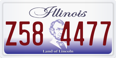 IL license plate Z584477